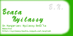 beata nyilassy business card